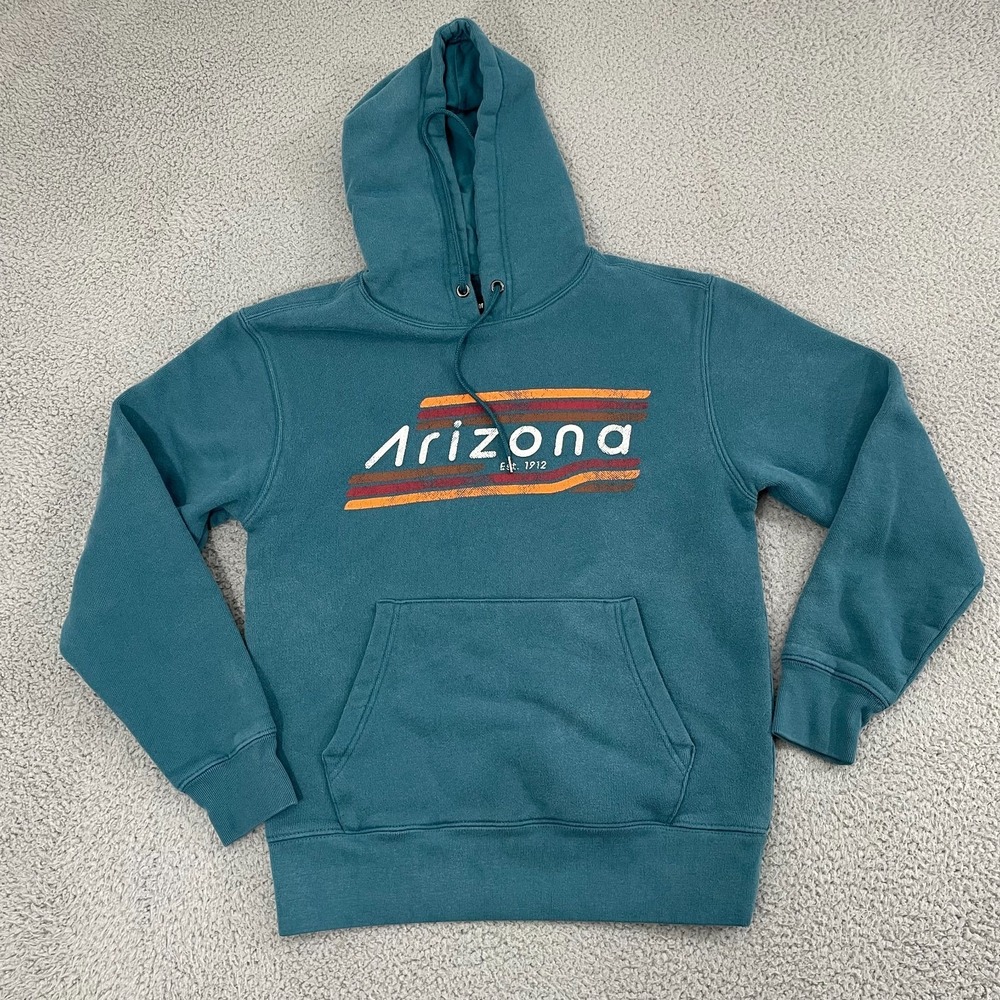 Arizona hoodie Men S Teal State Of Mine Destination Heavyweight Pullover